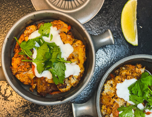 Skillet Chili Cauliflower with Lime Sauce